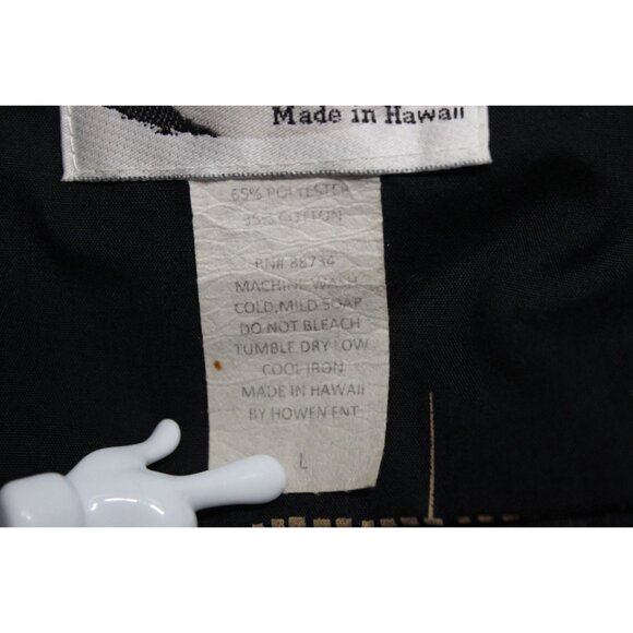 Howie‎ men's vintage button front short sleeve Hawaiian Islands Hawaiian shirt L - Picture 8 of 9